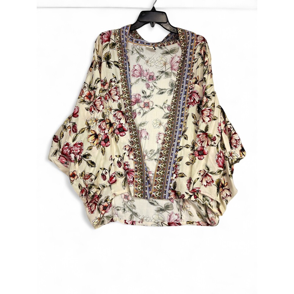 Akemi + Kin‎ Floral Kimono Cardigan Lightweight Boho Sz S